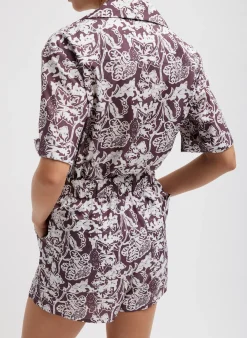 Recycled Nylon Batik Pull On Shorts-Tibi Sale