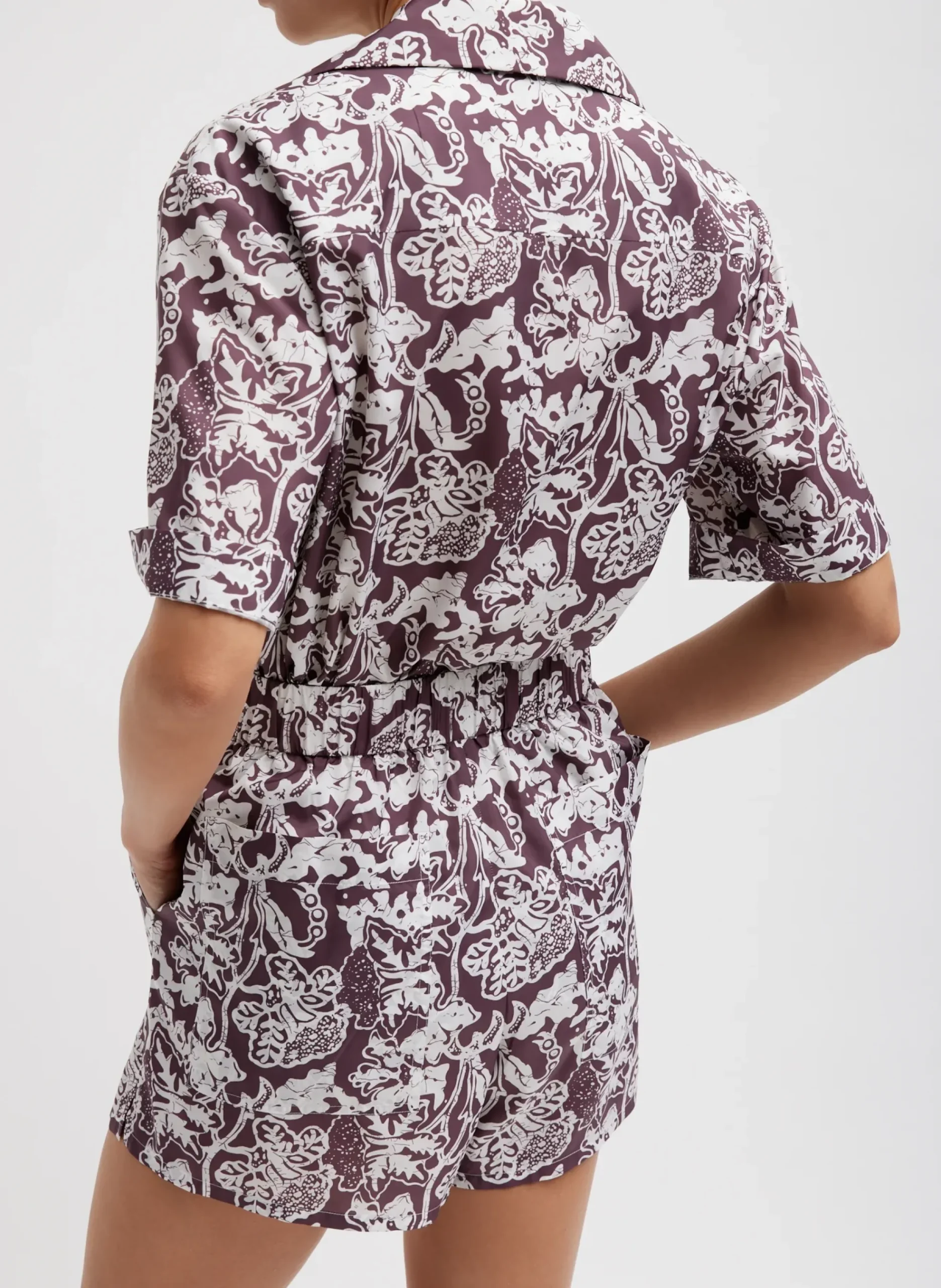 Recycled Nylon Batik Pull On Shorts-Tibi Sale