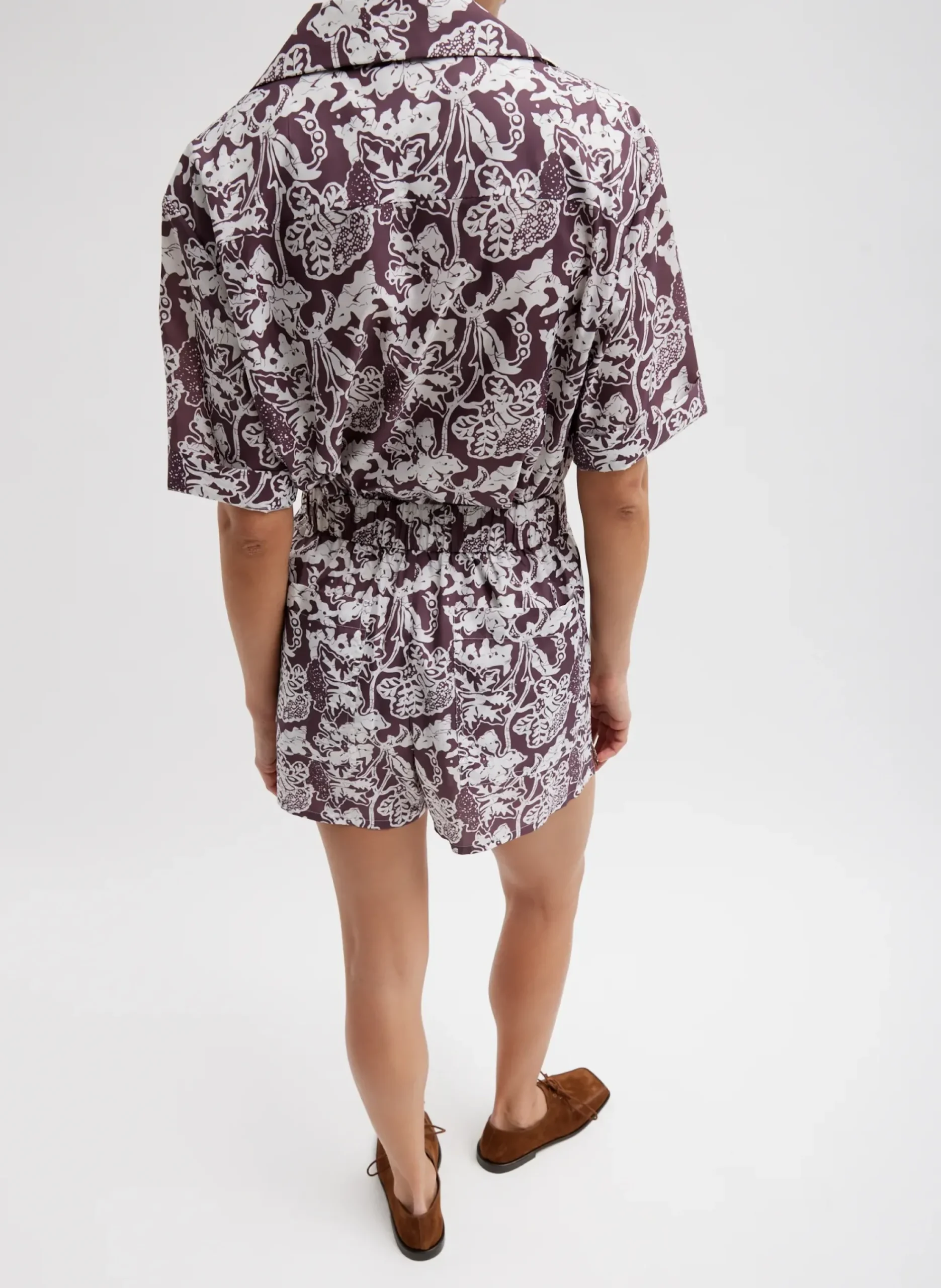 Recycled Nylon Batik Pull On Shorts-Tibi Sale