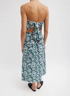 Recycled Nylon Batik Strapless Bandeau-Tibi Best