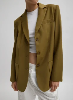 Ribbed Cropped Baby T-Shirt-Tibi Sale
