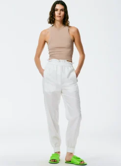 Ribbed T-Shirt Cropped Tank-Tibi Sale