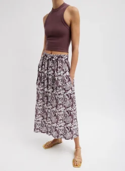 Ribbed T-Shirt Cropped Tank-Tibi Clearance
