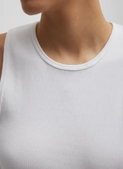 Ribbed T-Shirt Tank-Tibi Sale