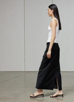 Ribbed T-Shirt Tank-Tibi Sale