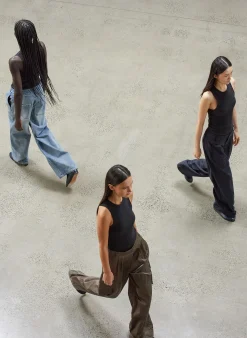Ribbed T-Shirt Tank-Tibi Sale