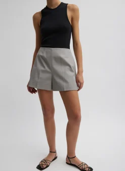 Ribbed T-Shirt Tank-Tibi Sale