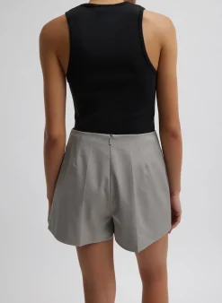Ribbed T-Shirt Tank-Tibi Sale