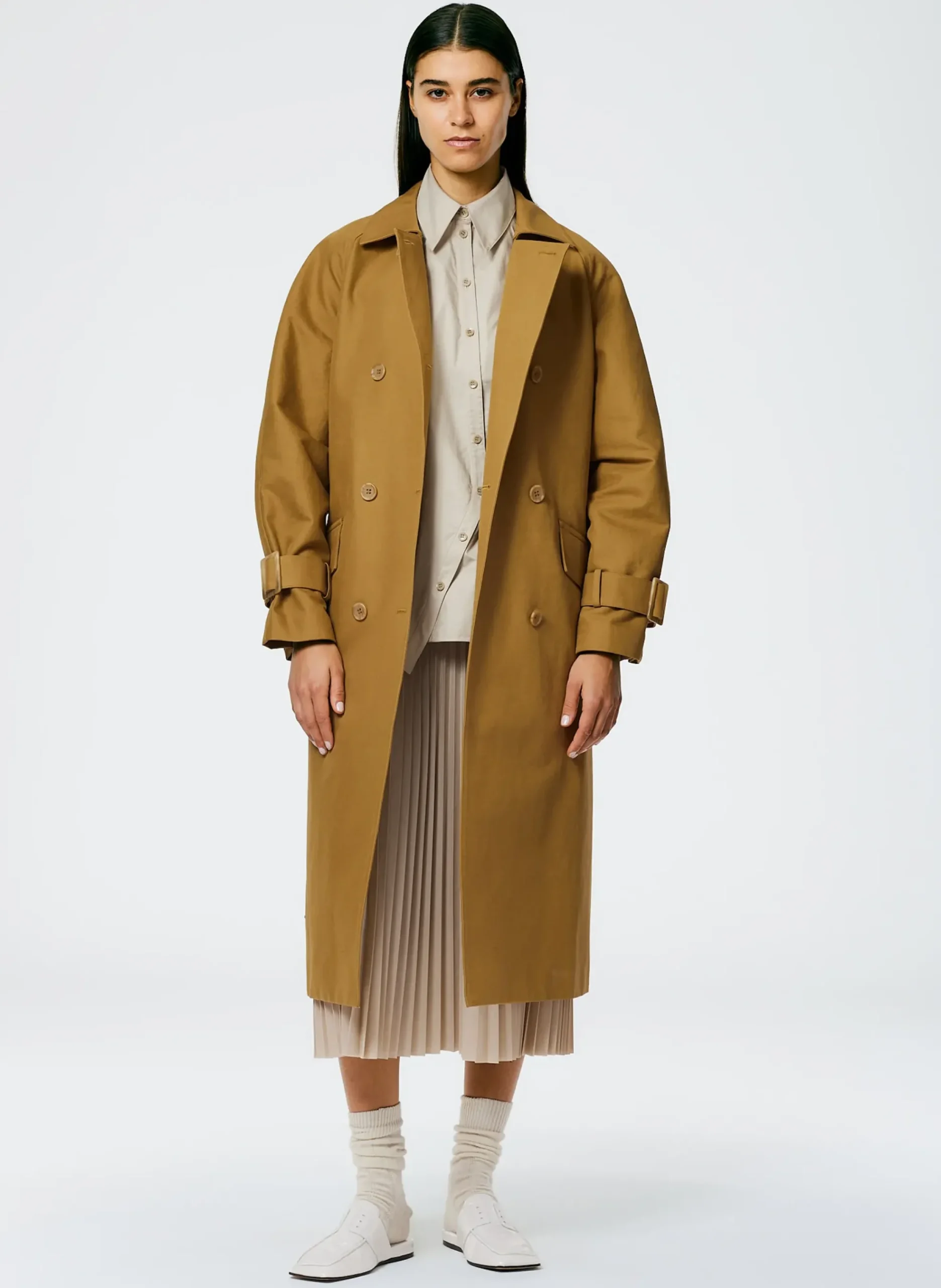 Sculpted Cotton Trench-Tibi New