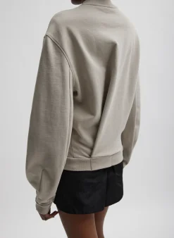 Sculpted Long Sleeve Sweatshirt-Tibi Hot