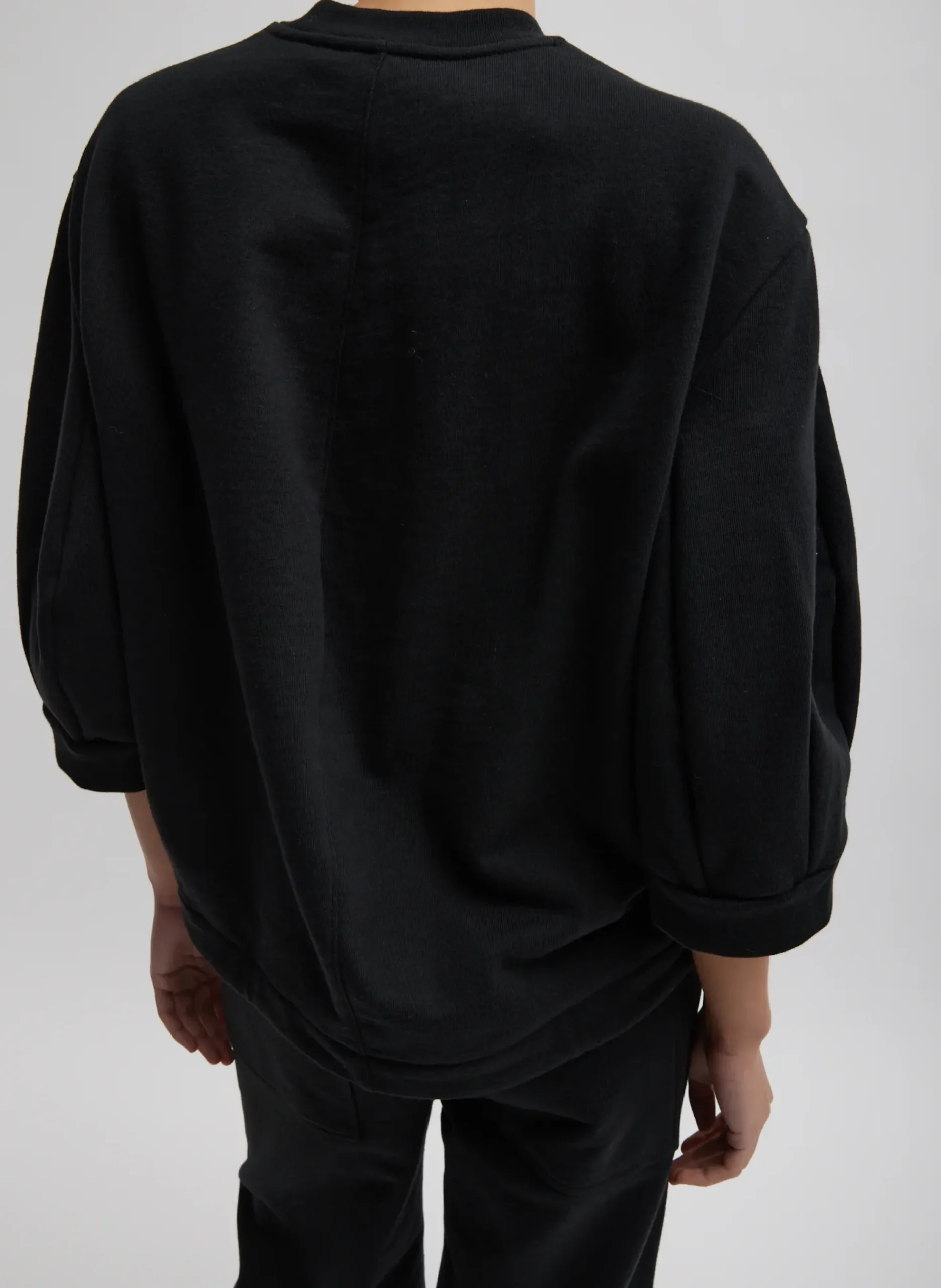Sculpted Short Sleeve Sweatshirt-Tibi Hot