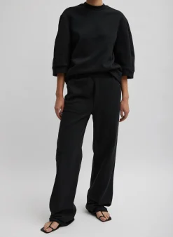 Sculpted Short Sleeve Sweatshirt-Tibi Hot