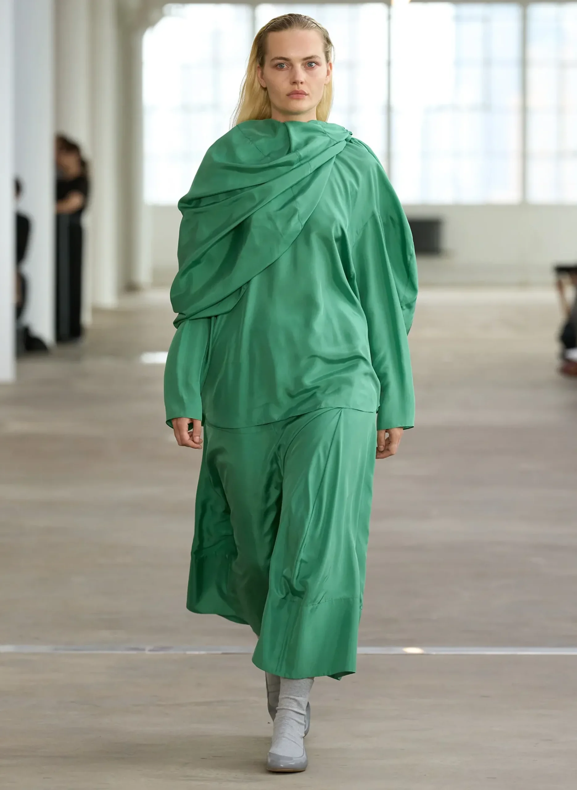Silk Habutai Circular Seamed Skirt-Tibi Online