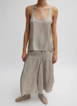 Silk Habutai Circular Seamed Skirt-Tibi Fashion