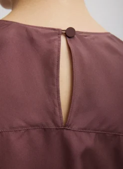 Silk Habutai Circular Top-Tibi Online