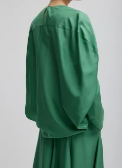 Silk Habutai Circular Top-Tibi Sale