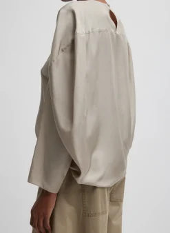 Silk Habutai Circular Top-Tibi Sale