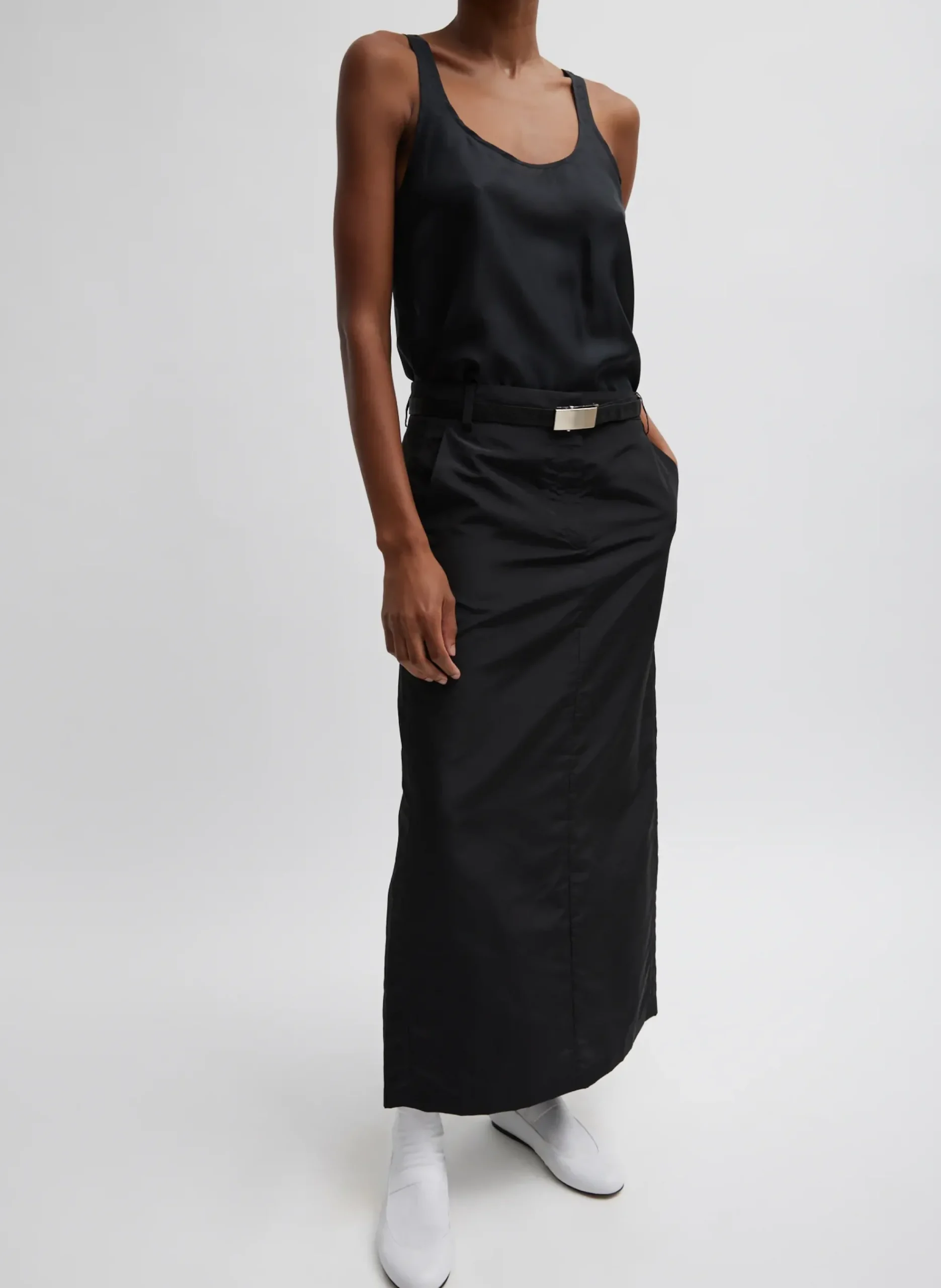 Silk Habutai Tank Top-Tibi Outlet