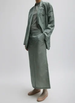 Silk Nylon Maxi Skirt-Tibi Best