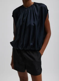 Silk Nylon Pull On Shorts-Tibi Clearance