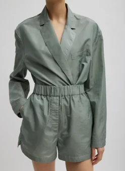 Silk Nylon Pull On Shorts-Tibi Best