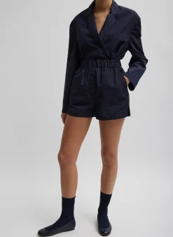 Silk Nylon Pull On Shorts-Tibi Fashion