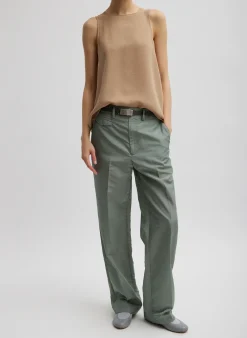 Silk Nylon Straight Leg Trouser-Tibi Fashion