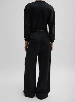 Silk Terry Pleated Pull On Pant-Tibi Hot