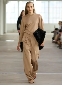 Silk Terry Sculpted Sleeve Slim Sweatshirt-Tibi Outlet