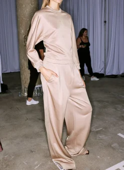 Silk Terry Sculpted Sleeve Slim Sweatshirt-Tibi Outlet