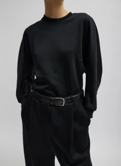Silk Terry Sculpted Sleeve Slim Sweatshirt-Tibi Clearance