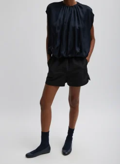 Spring Acetate Shirred Neck Circular Top-Tibi Hot