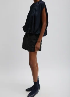 Spring Acetate Shirred Neck Circular Top-Tibi Hot