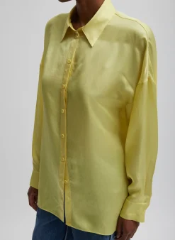 Spring Acetate Shirt With Cocoon Back-Tibi Online