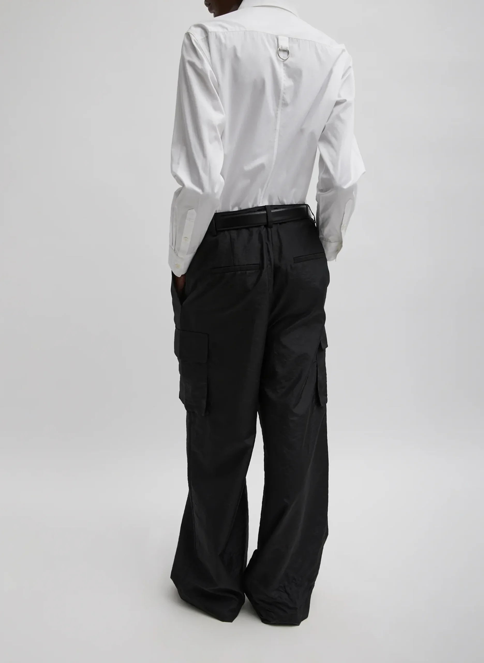 Stella Crispy Nylon Pleated Cargo Pant-Tibi New