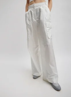 Stella Crispy Nylon Pleated Cargo Pant-Tibi Discount