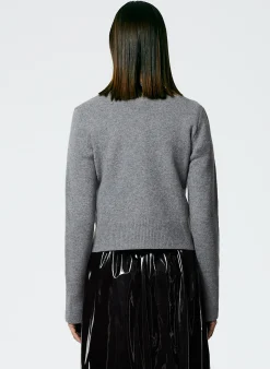 Stretch Cashmere Crewneck Pullover-Tibi Online