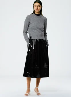 Stretch Cashmere Crewneck Pullover-Tibi Online
