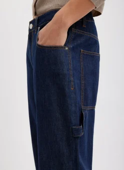 Summer Denim Cropped Slouchy Cargo Jean-Tibi Sale
