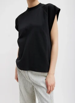 Summer Sweatshirting Sleeveless Easy Top-Tibi Clearance