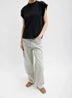 Summer Sweatshirting Sleeveless Easy Top-Tibi Clearance