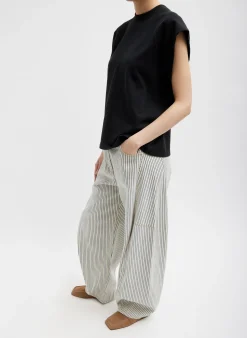 Summer Sweatshirting Sleeveless Easy Top-Tibi Clearance