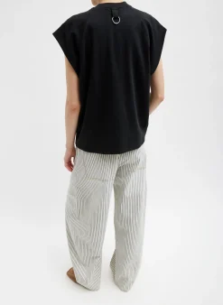 Summer Sweatshirting Sleeveless Easy Top-Tibi Clearance