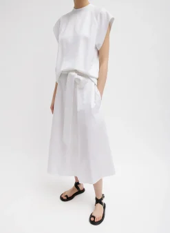 Summer Sweatshirting Sleeveless Easy Top-Tibi Clearance