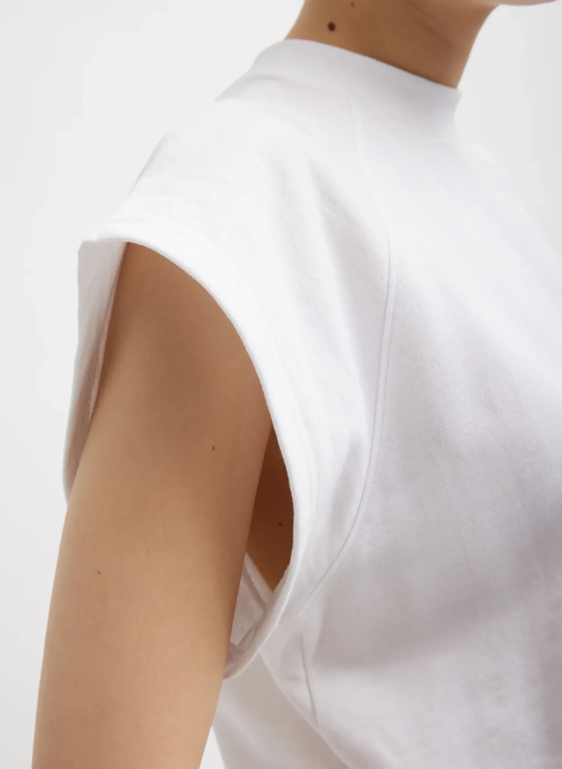 Summer Sweatshirting Sleeveless Easy Top-Tibi Clearance