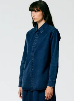 Tencel Cotton Charlie Slim Men's Shirt-Tibi Online
