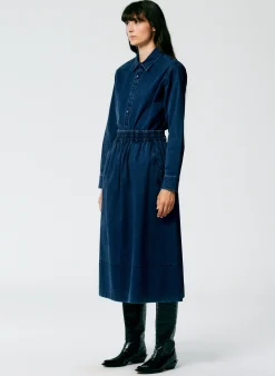Tencel Cotton Pull On Full Skirt-Tibi Hot