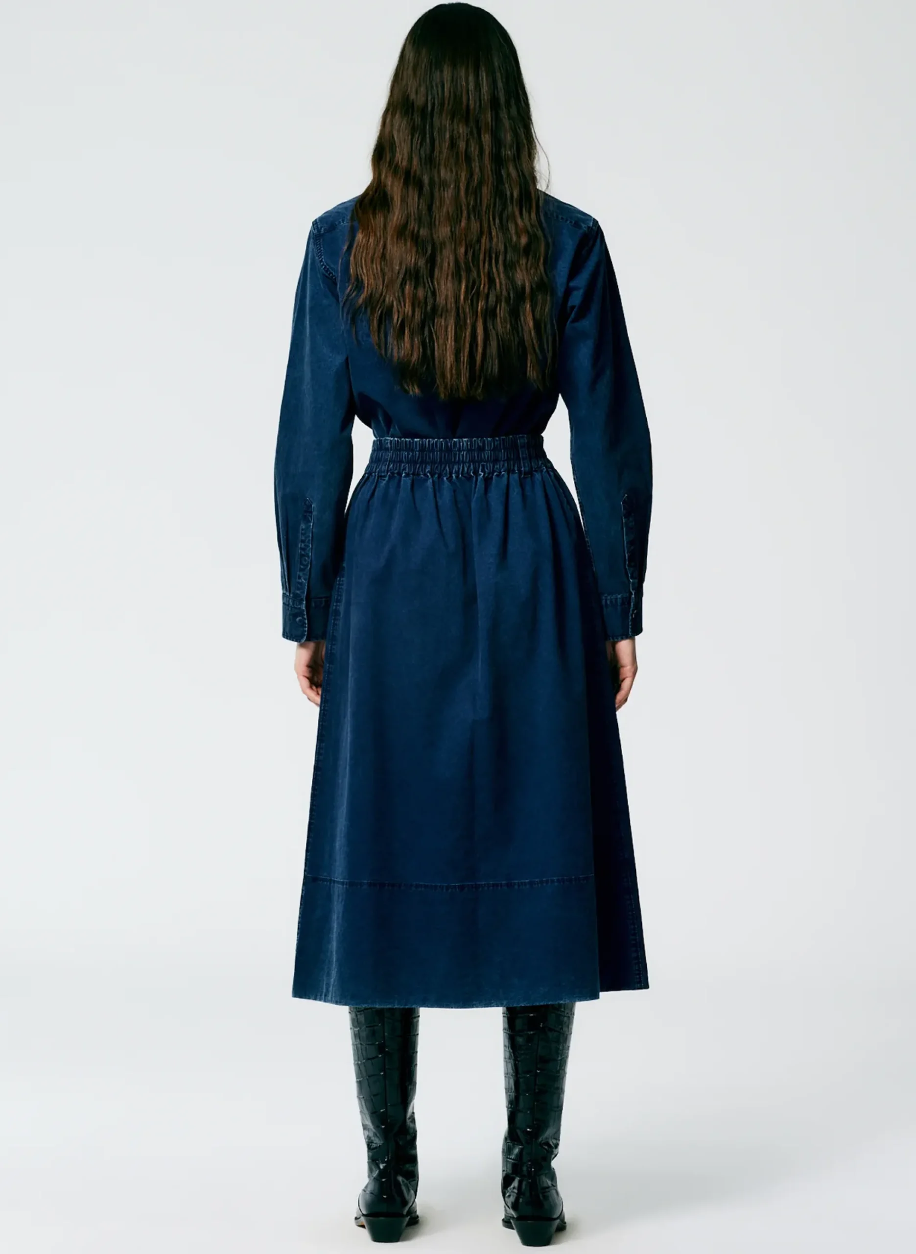 Tencel Cotton Pull On Full Skirt-Tibi Hot