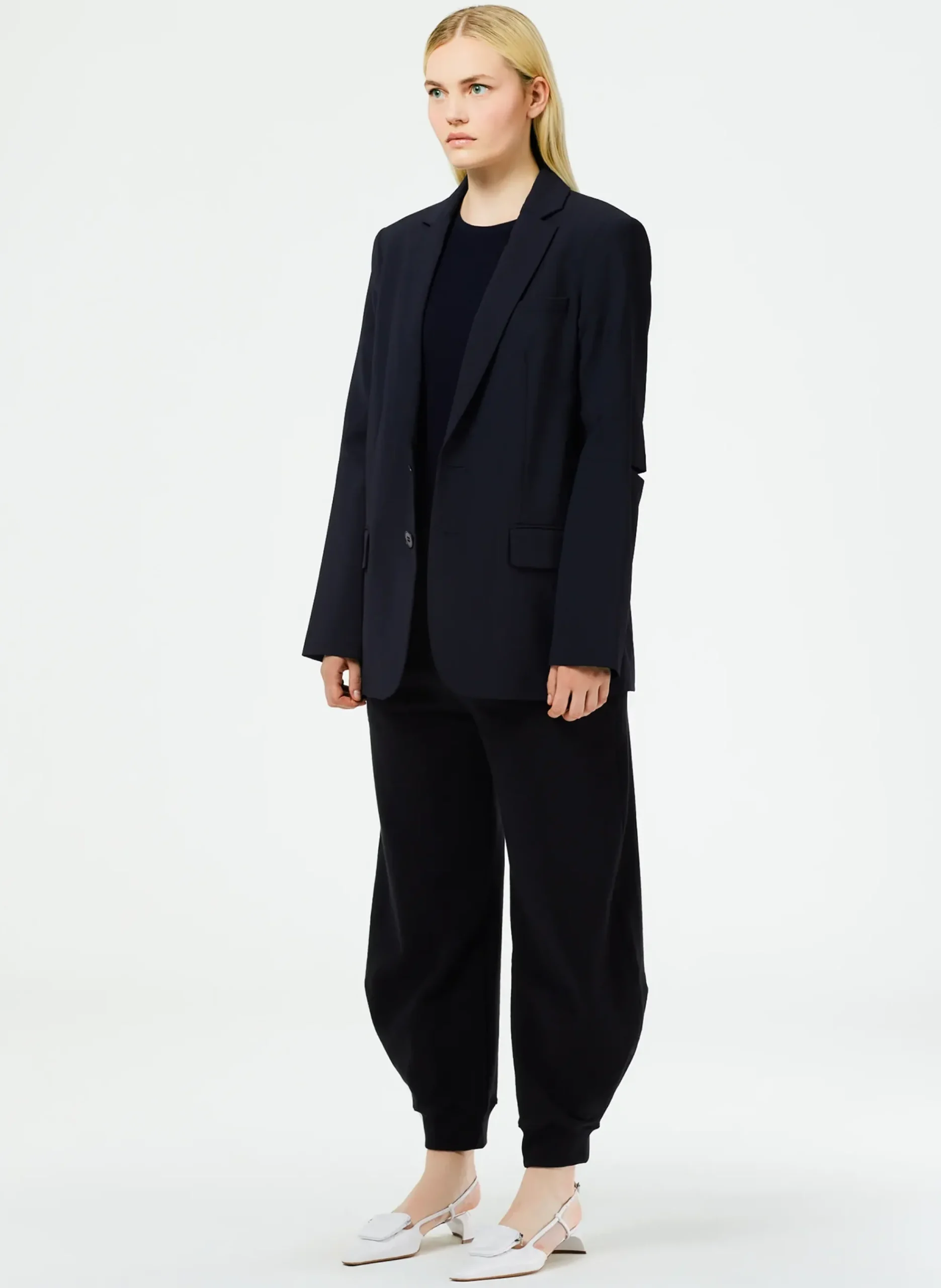 Tropical Wool Cutout Sleeve Marlon Blazer-Tibi Best