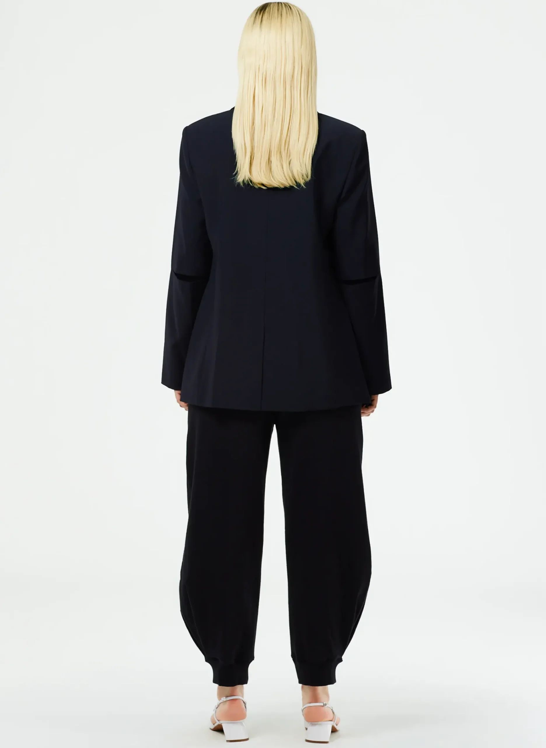 Tropical Wool Cutout Sleeve Marlon Blazer-Tibi Best